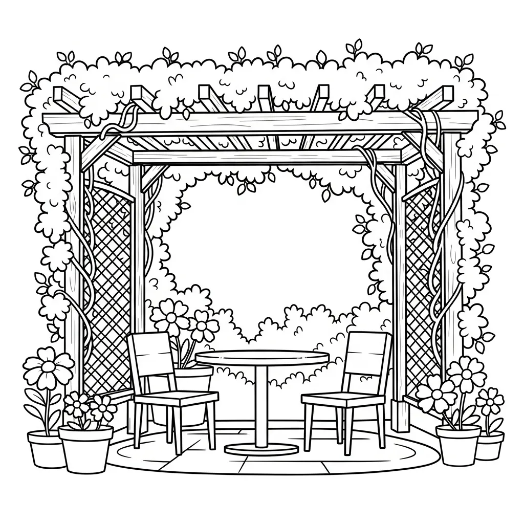 coloriage Jardin gratuit pour enfants