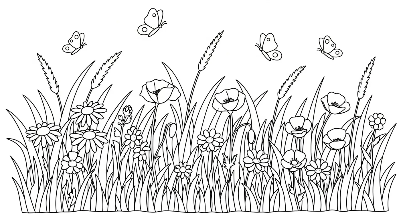 coloriage Jardin pour enfant de 8 ans 2