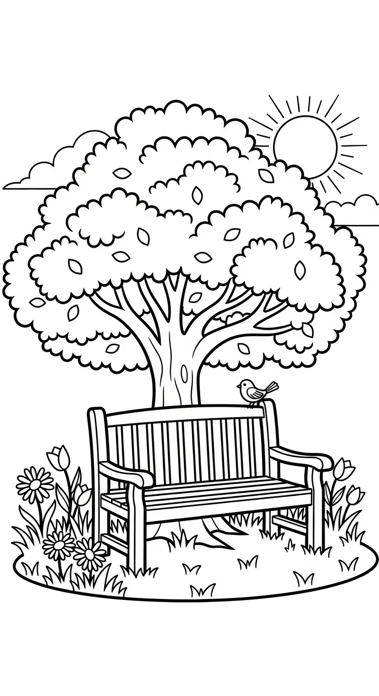 coloriage Jardin a colorier en ligne gratuitement