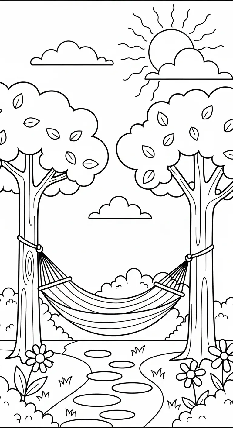 coloriage Jardin pour enfant de 3 ans 1