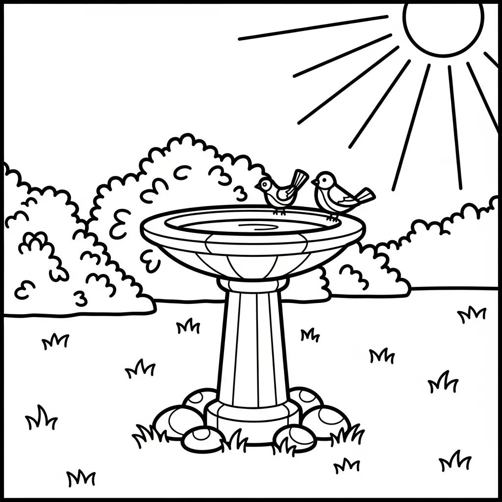 coloriage Jardin a telecharger