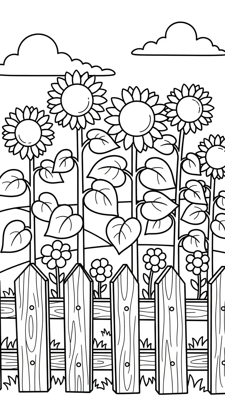 coloriage Jardin et decoupage a imprimer gratuit 1