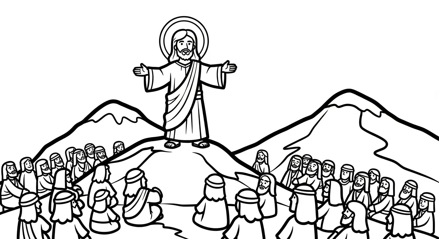 coloriage Jésus Christ à imprimer kawaii