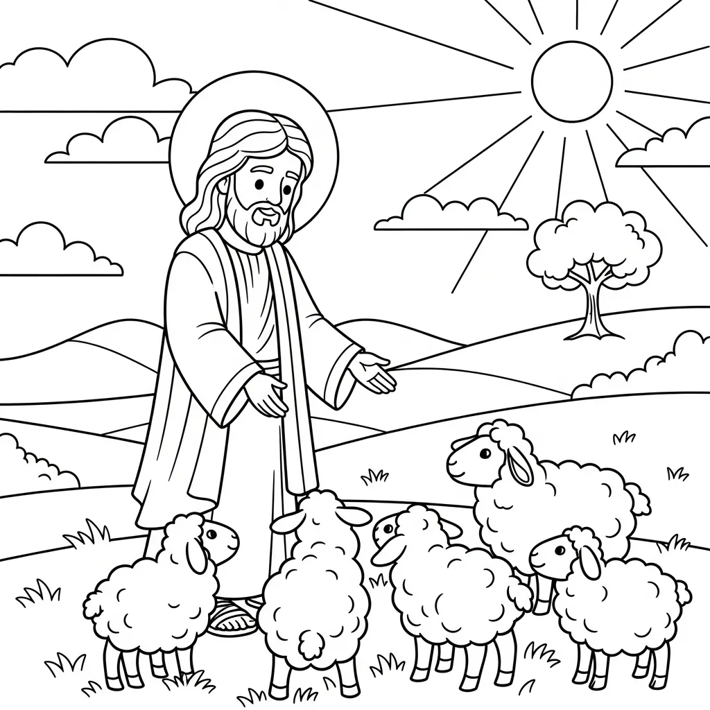 coloriage Jésus Christ à imprimer a4 1