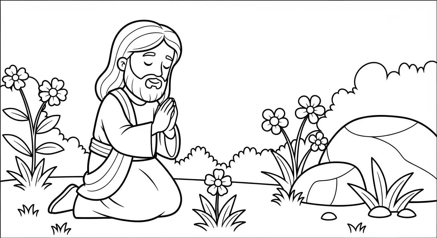 imprimer coloriage Jésus Christ gratuit