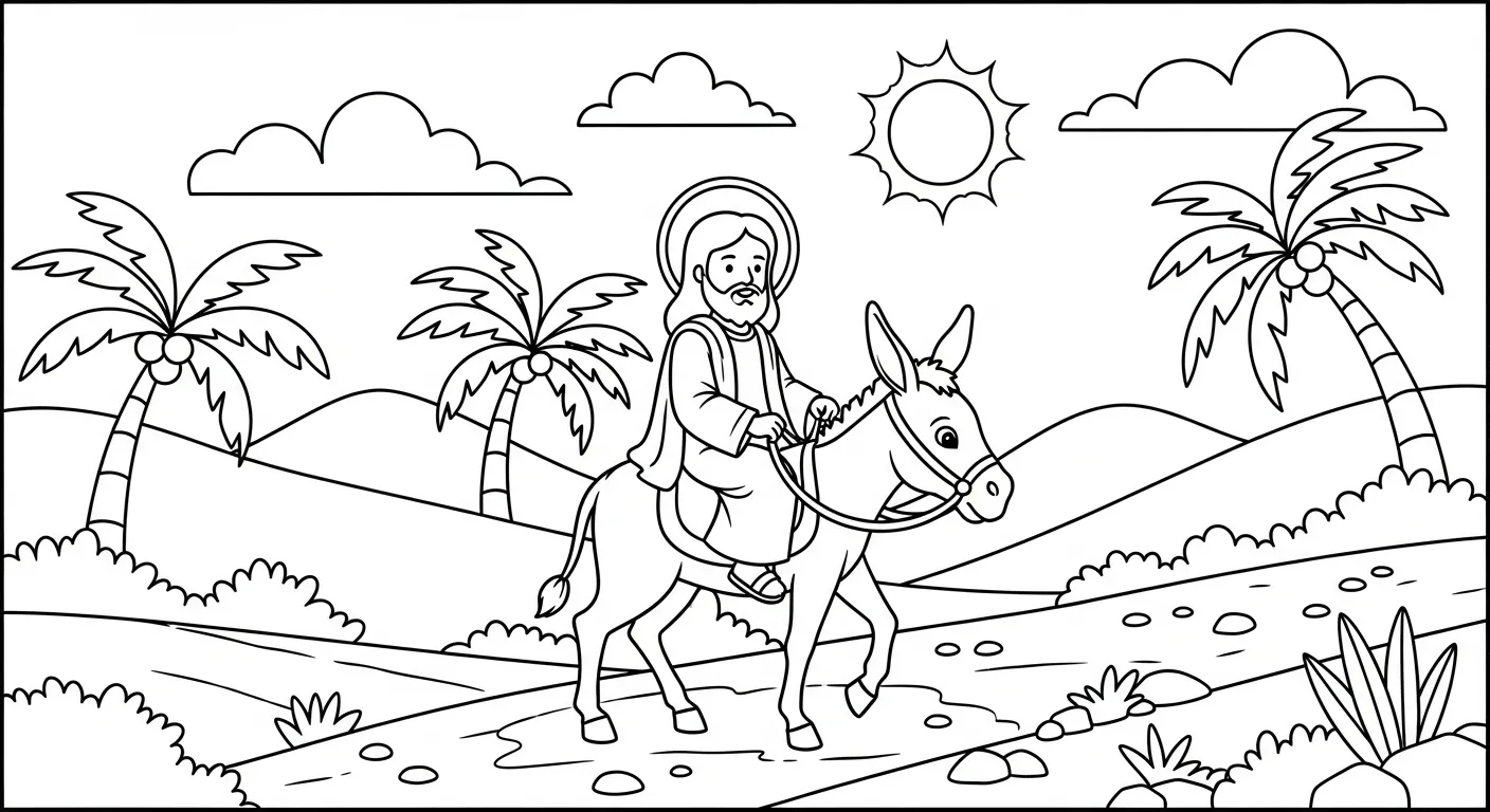coloriage Jésus Christ pour enfant de 4 ans 1