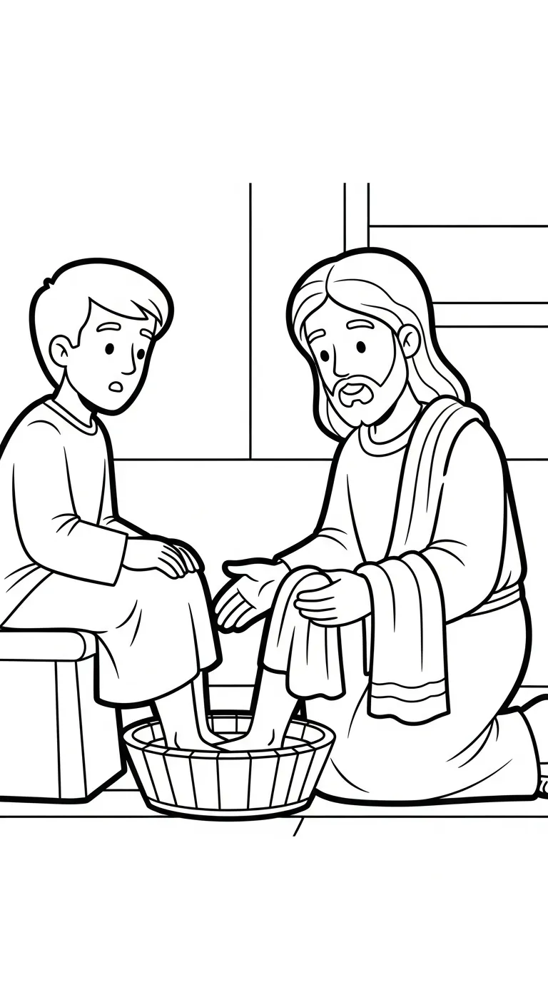 coloriage Jésus Christ educatif pour enfant