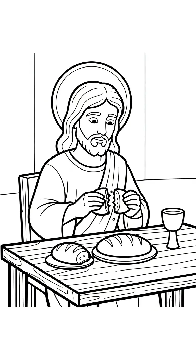 coloriage Jésus Christ pour enfants a imprimer gratuit 1
