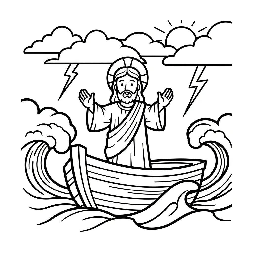 coloriage Jésus Christ à imprimer pdf gratuit