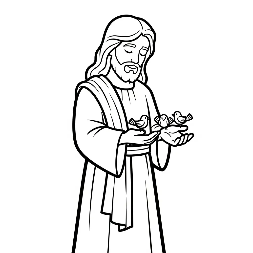 a imprimer coloriage Jésus Christ gratuit