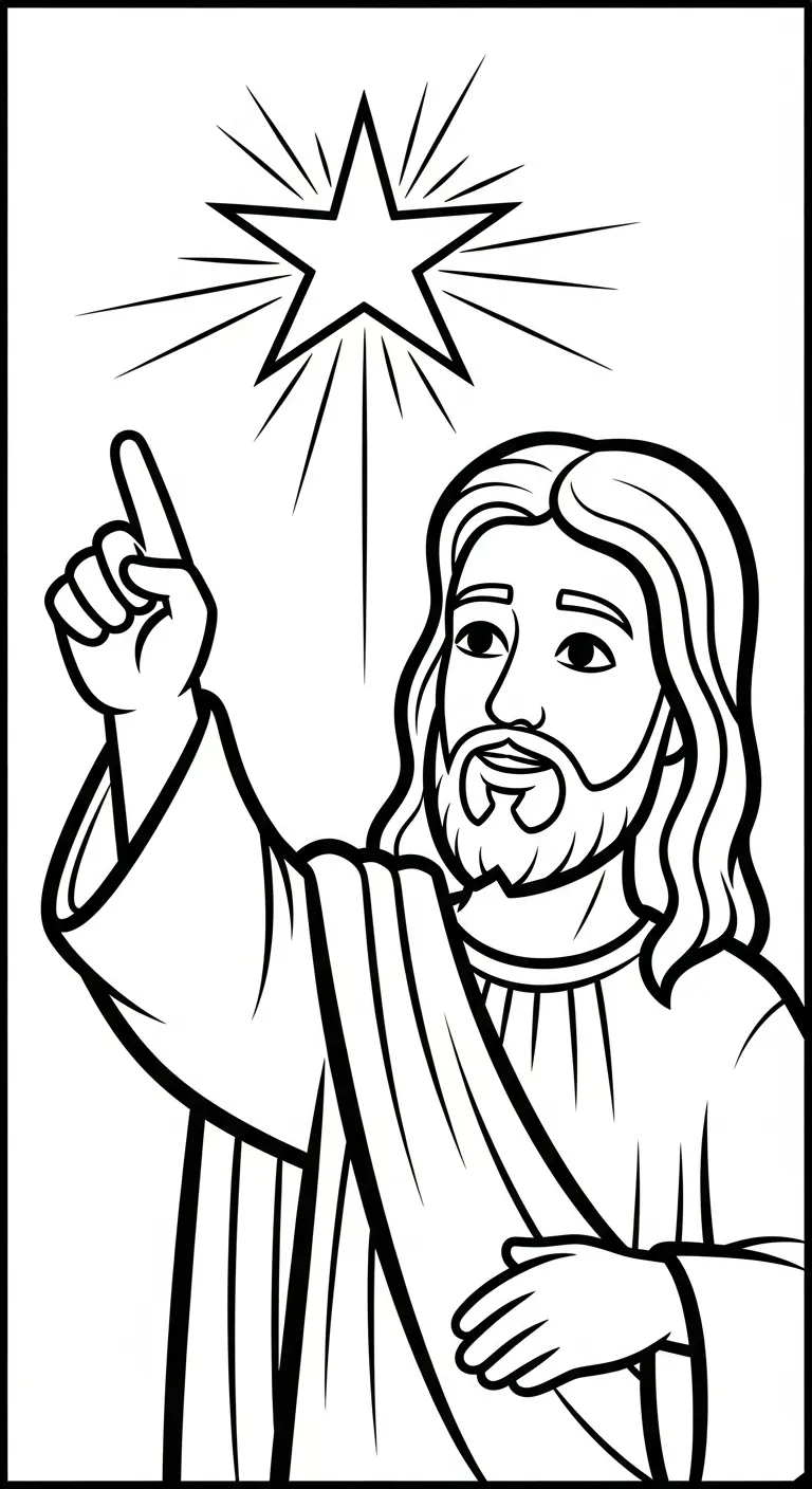 coloriage Jésus Christ pour enfant gratuit