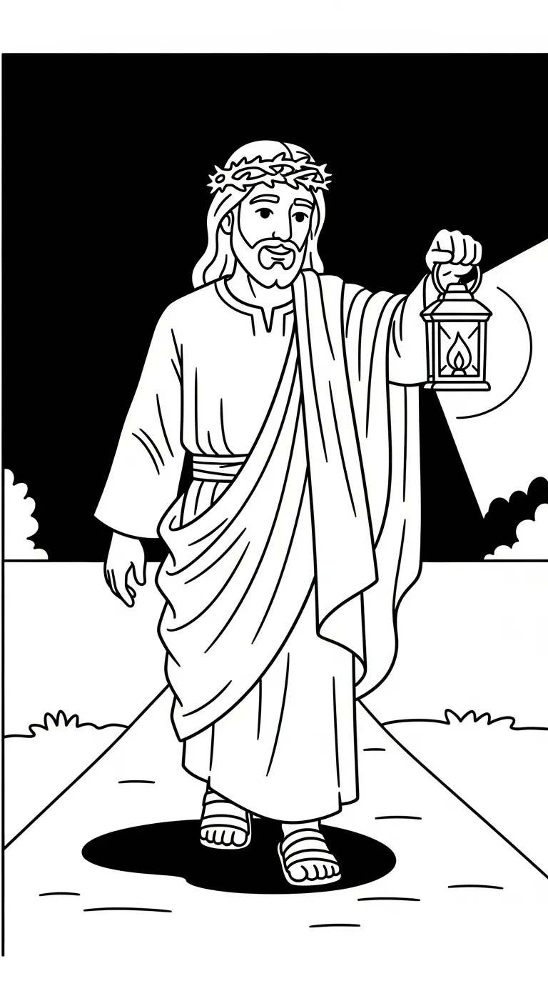 coloriage Jésus Christ pour enfant de 3 ans