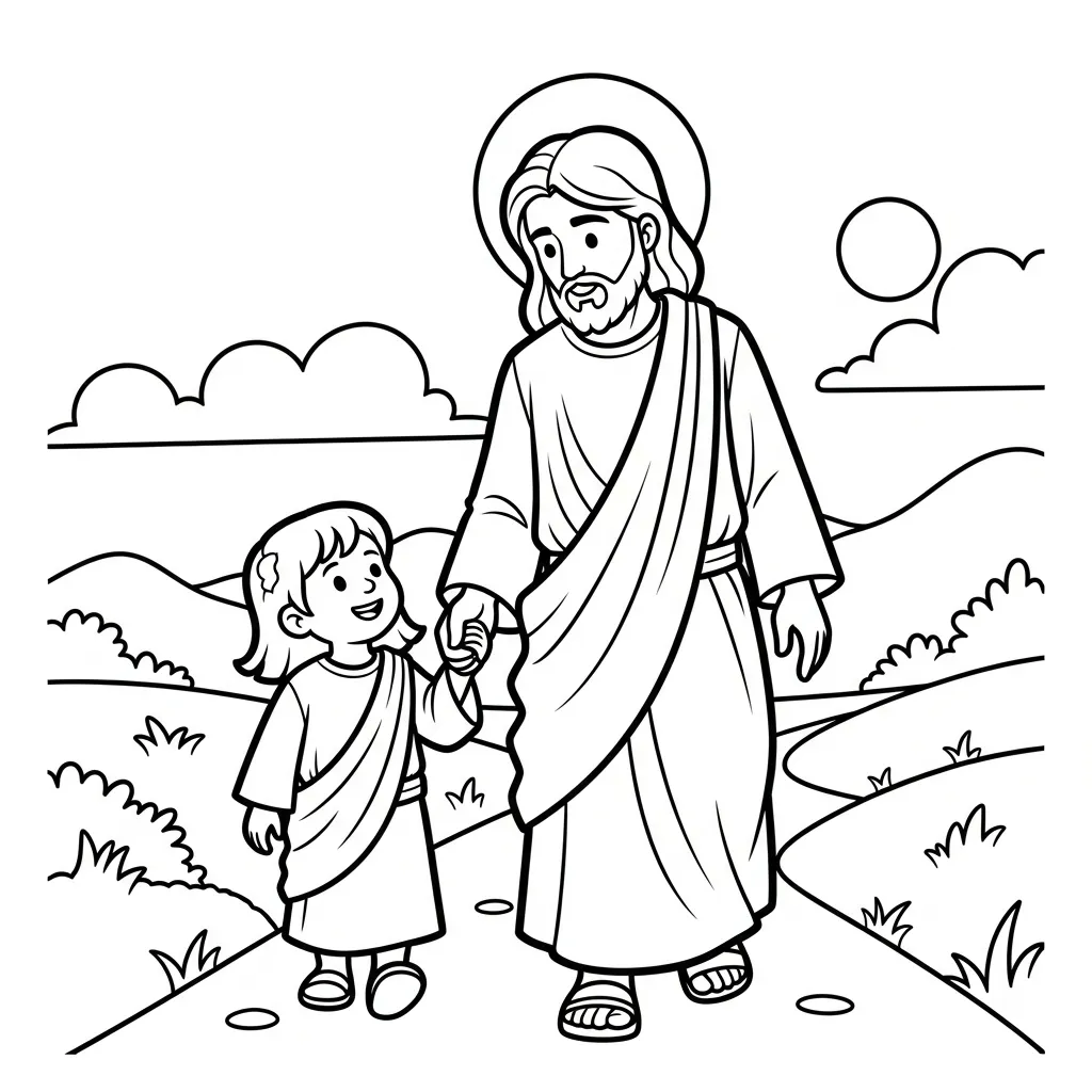 coloriage Jésus Christ à imprimer a4