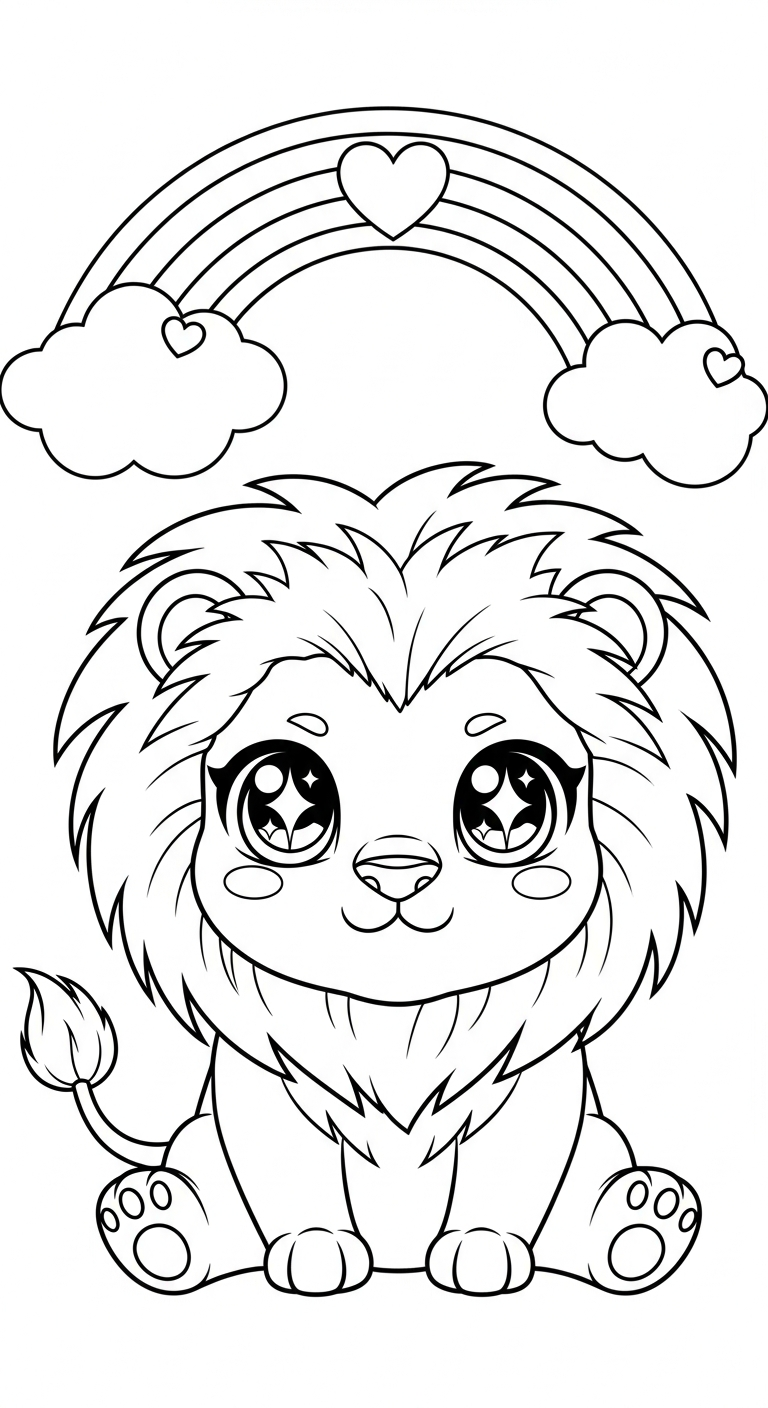 coloriage Lion updated pour enfant de 5 ans