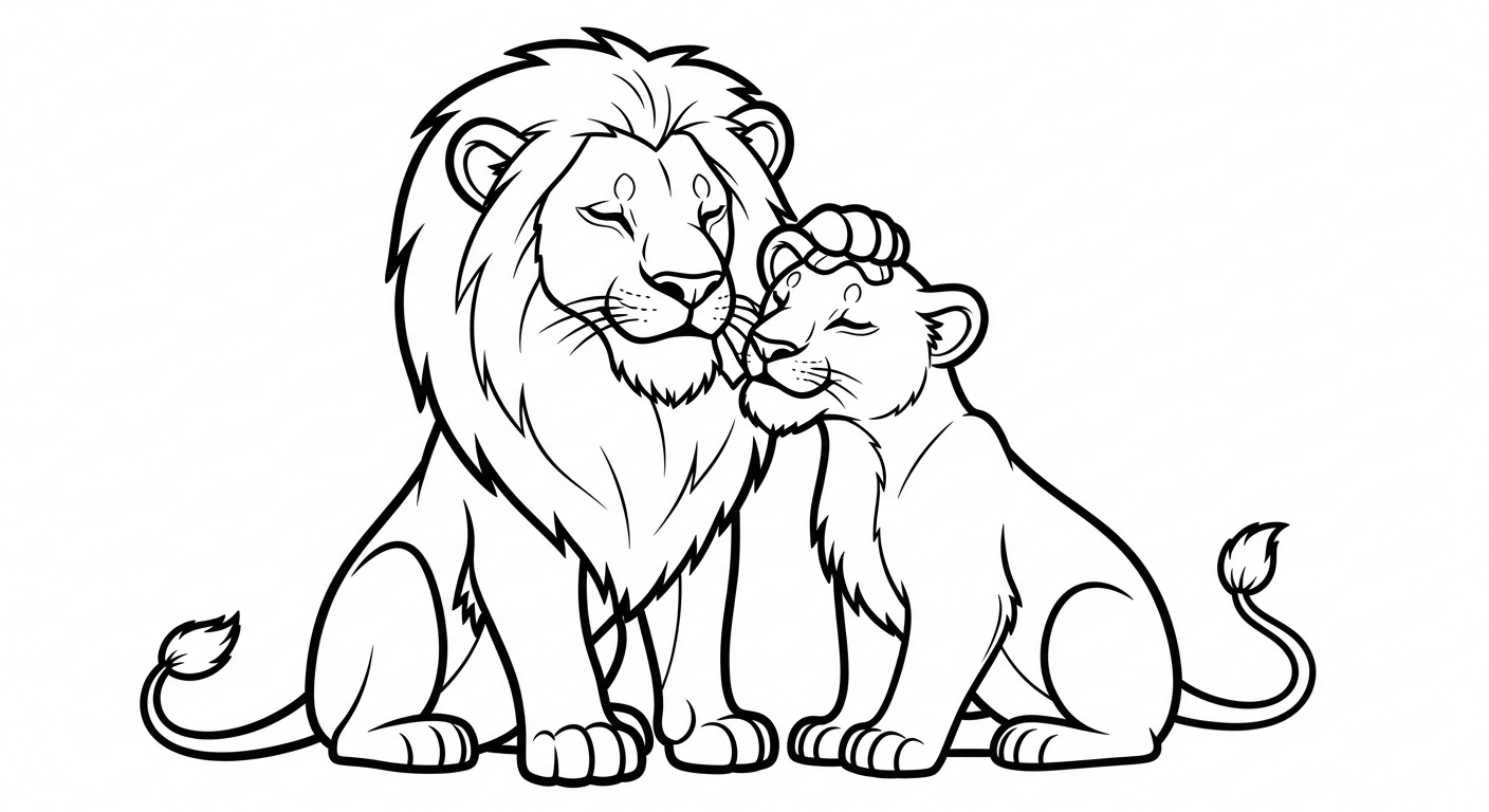coloriage Lion updated a imprimer pour enfant de 4 ans