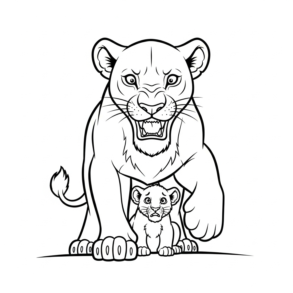 coloriage Lion updated pour enfants à télécharger