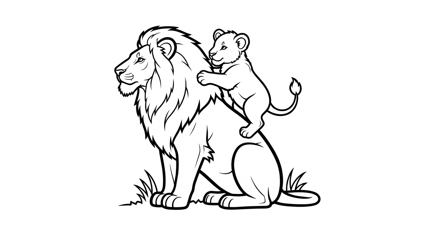 coloriage Lion updated pour enfants à télécharger 1