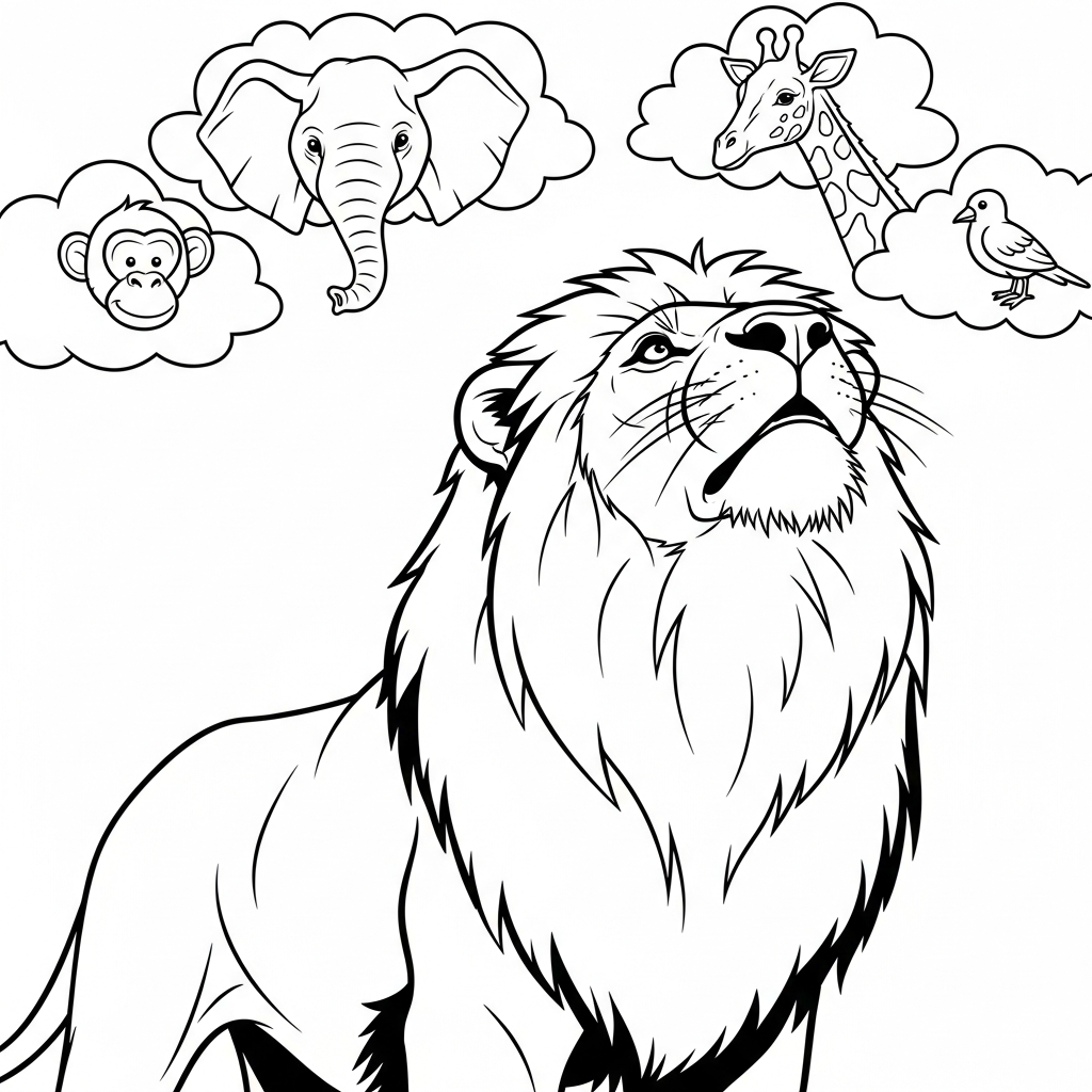 coloriage Lion updated a imprimer gratuitement 1