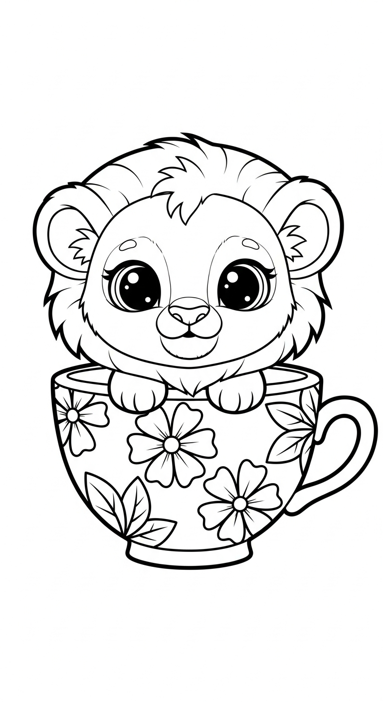 coloriage Lion updated à imprimer gratuit