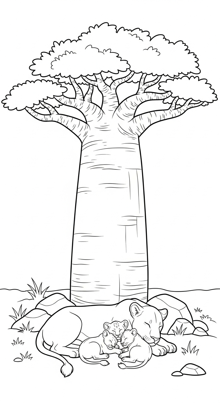 image de coloriage Lion updated pour enfant 2