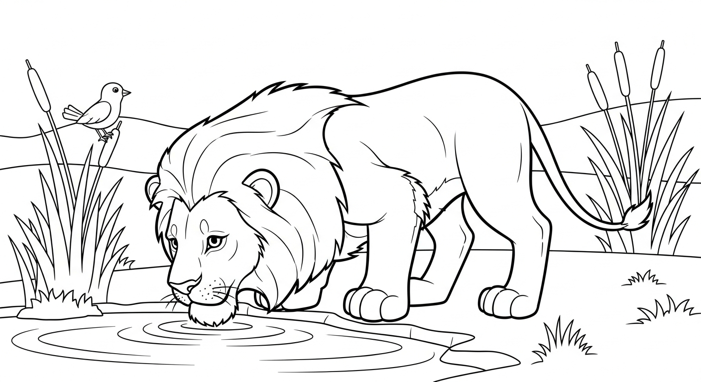 coloriage Lion updated à imprimer pour enfant de 8 ans 3