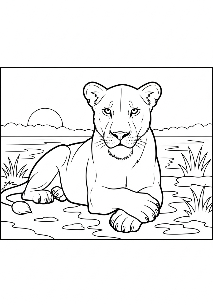 coloriage Lion updated à imprimer pour enfant de 6 ans 1
