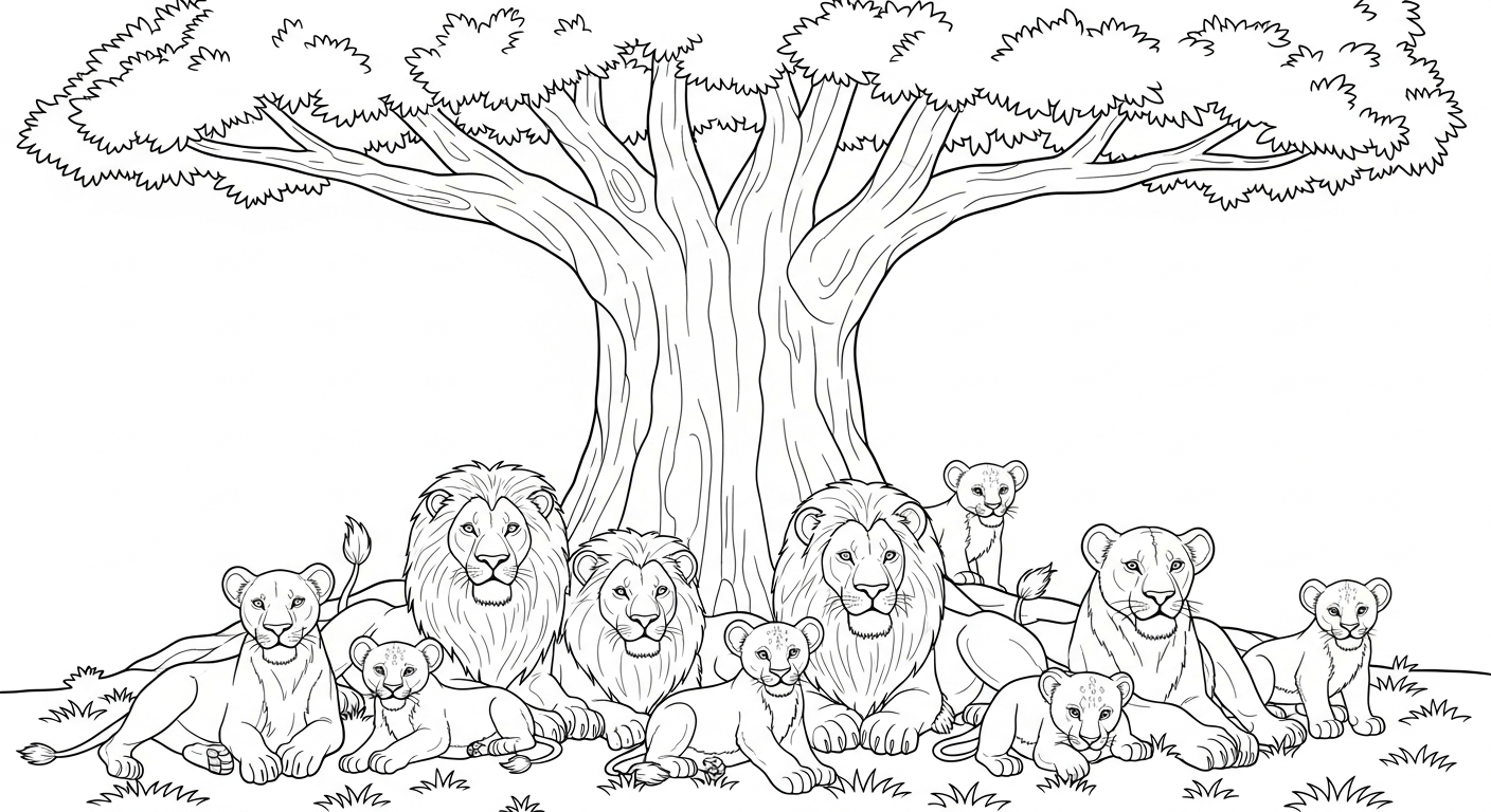 coloriage Lion updated a imprimer gratuitement