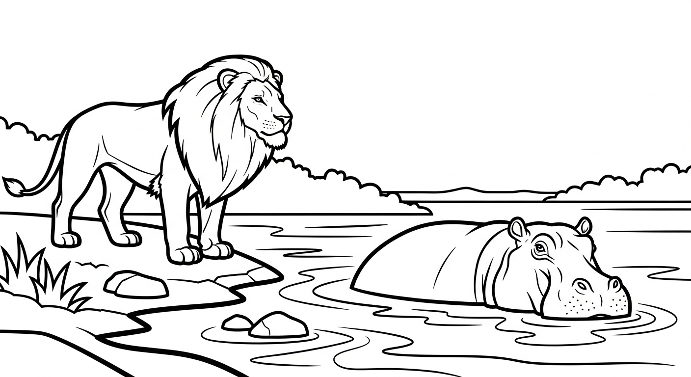 coloriage Lion updated à imprimer pour enfants 1