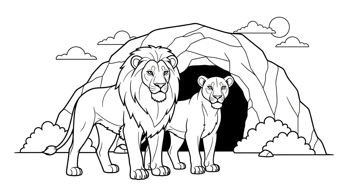 coloriage Lion updated a imprimer