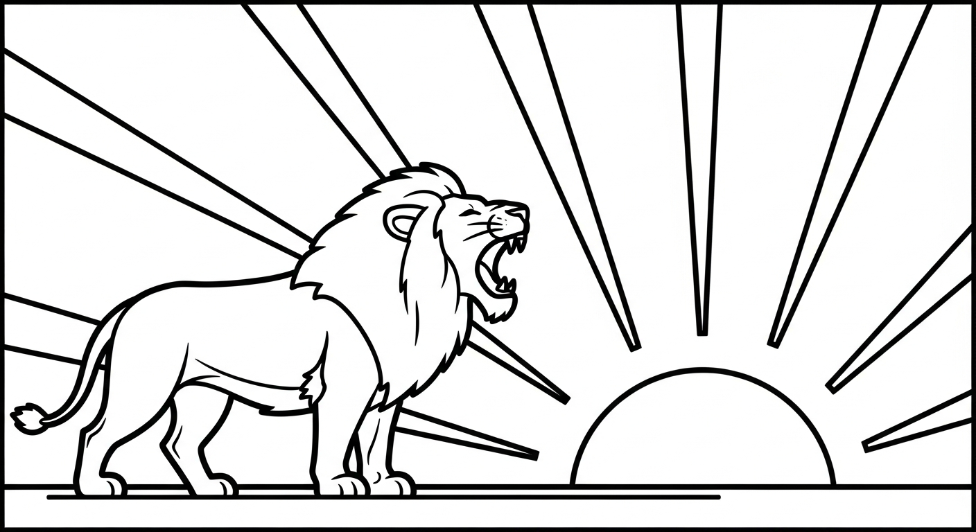 coloriage Lion updated à imprimer kawaii