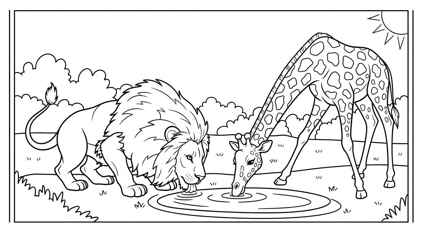 coloriage Lion updated à imprimer pour enfant de 2 ans 1