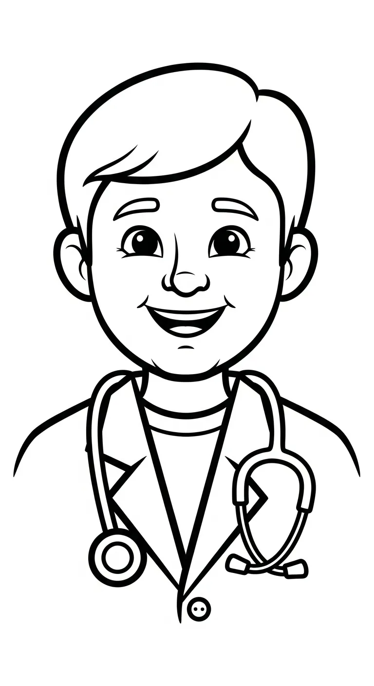 coloriage Médecin pour enfants à télécharger