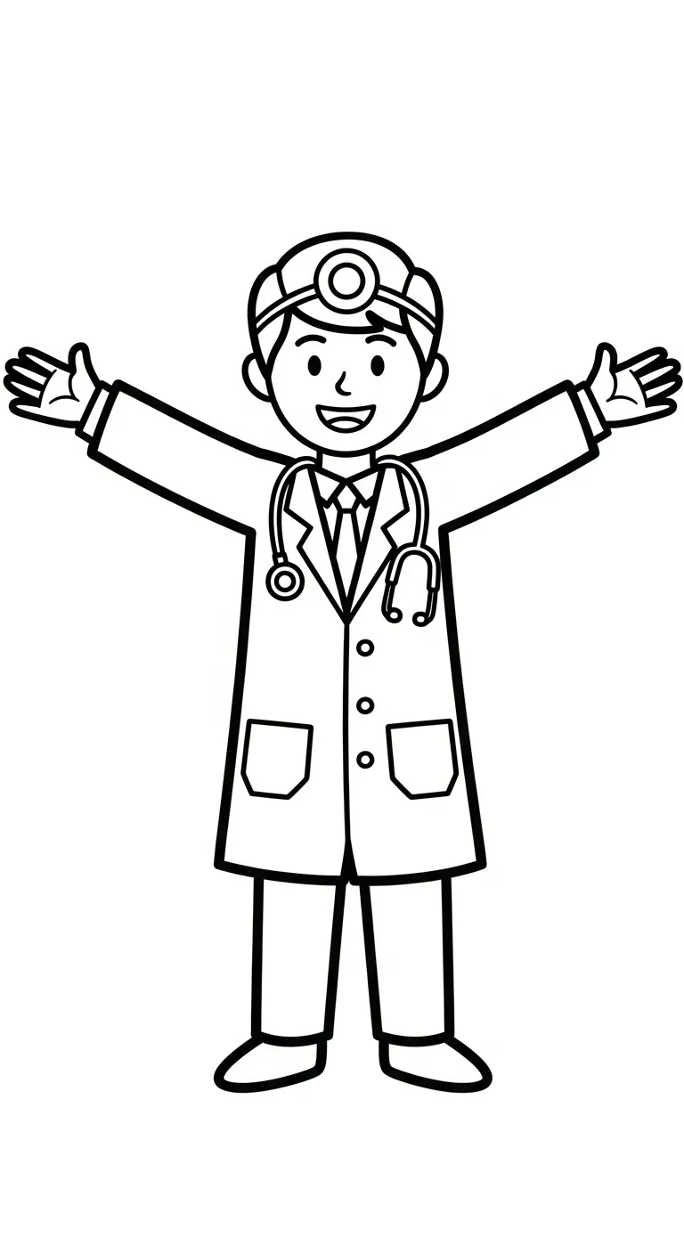 coloriage Médecin à imprimer pour enfant de 10 ans 2