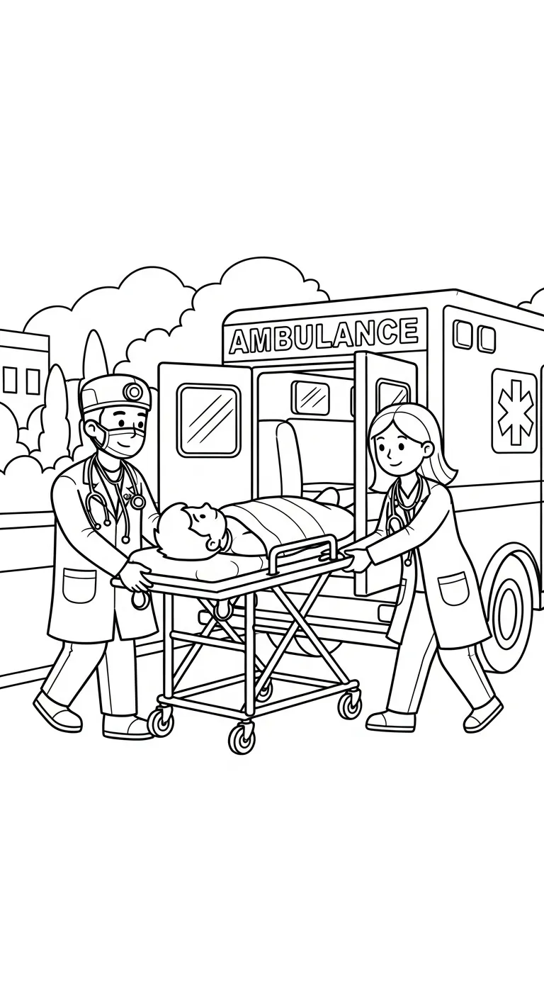 coloriage Médecin pour enfant de 3 ans 1