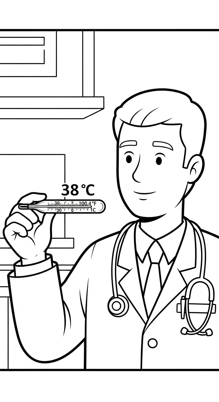 coloriage Médecin à imprimer pour enfant de 8 ans