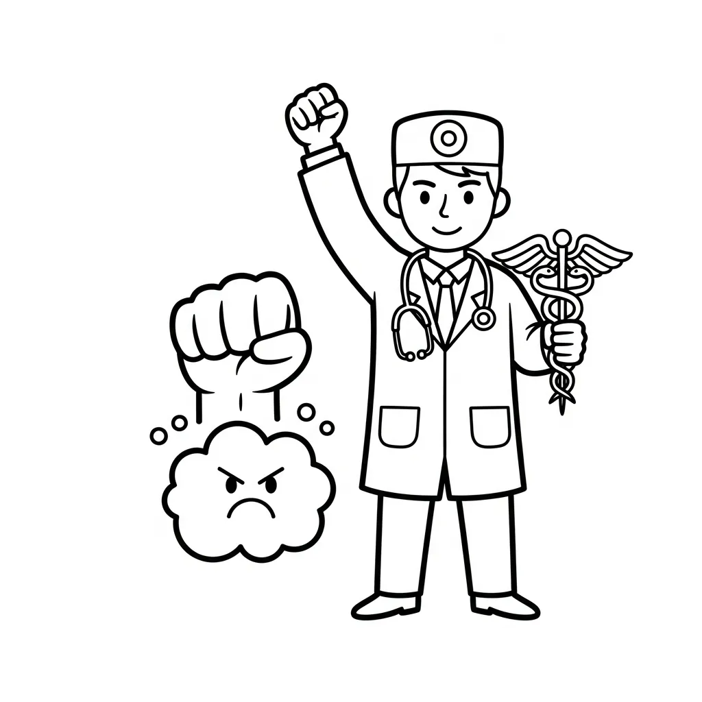 coloriage Médecin gratuit a imprimer