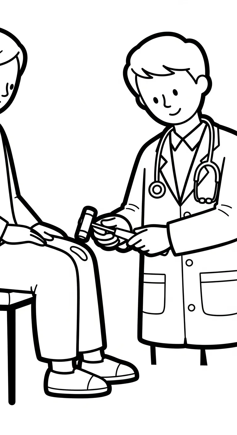 coloriage Médecin à imprimer pour enfant de 10 ans