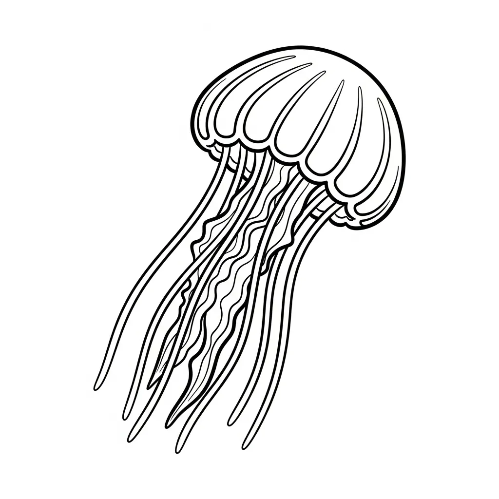 image pour coloriage Méduse enfant 1