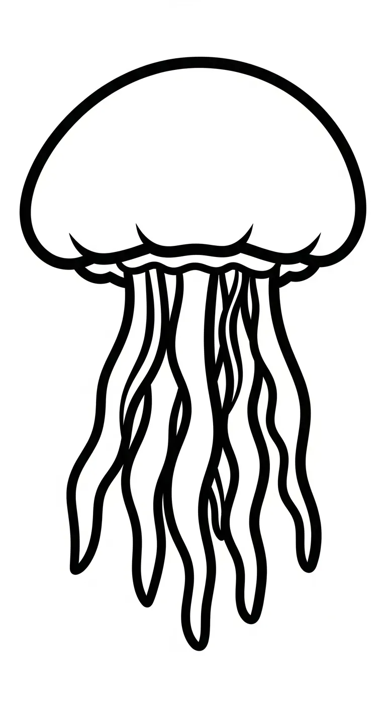 coloriage Méduse pour enfant de 6 ans