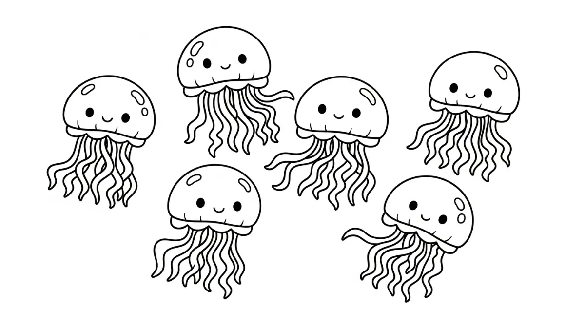 coloriage Méduse pour enfants