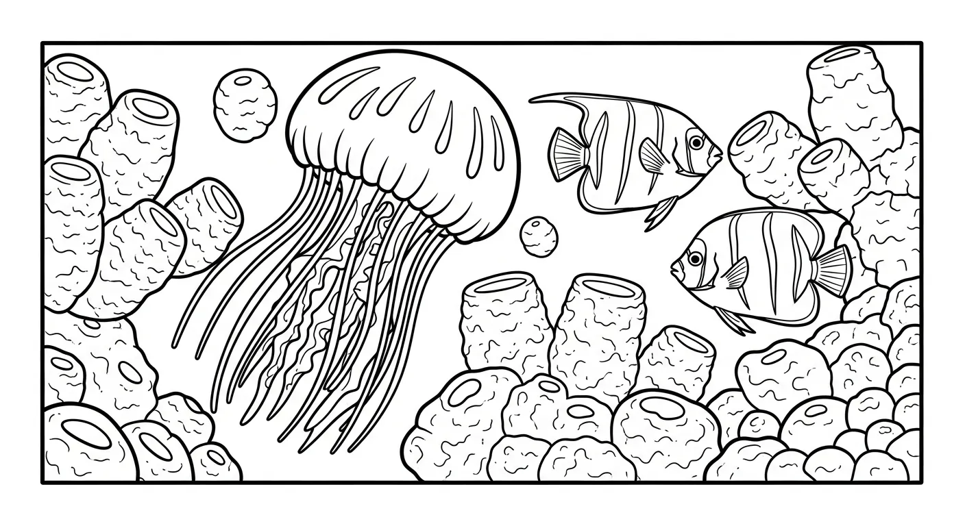 coloriage Méduse a dessiner et imprimer