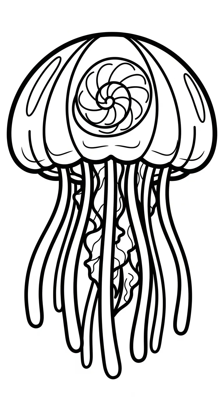 coloriage Méduse pour enfant de à imprimer