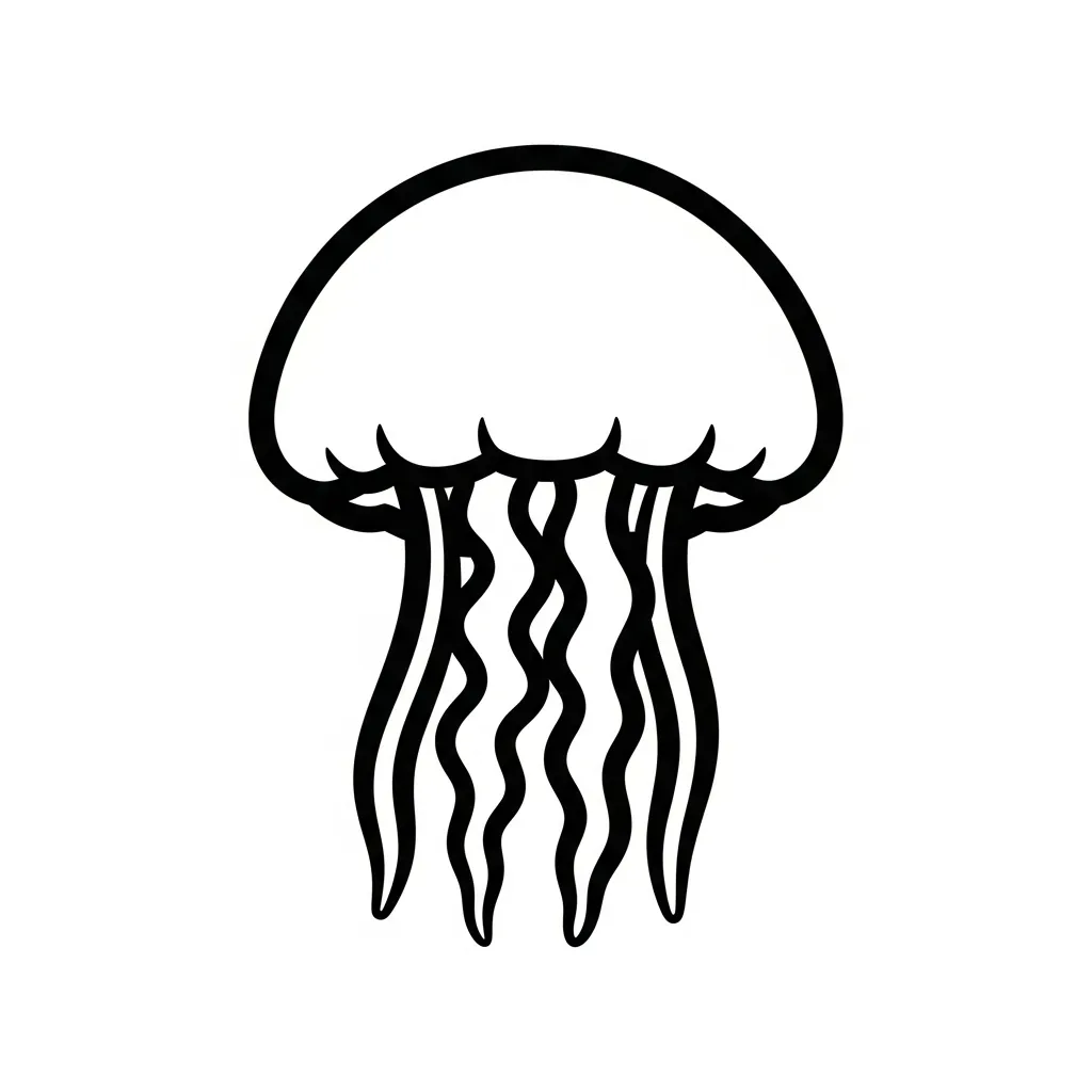 coloriage Méduse à imprimer a4