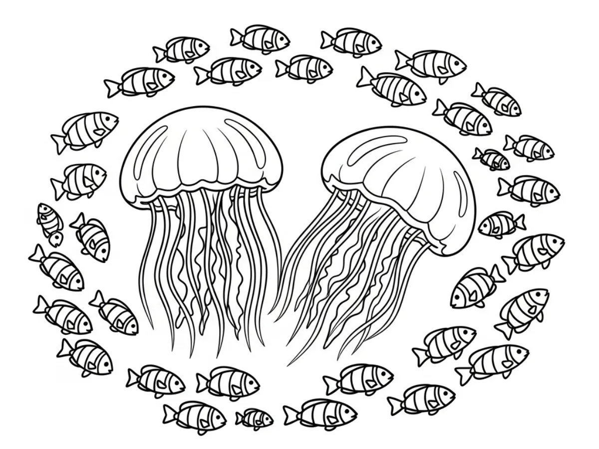 coloriage Méduse a imprimer gratuitement 1