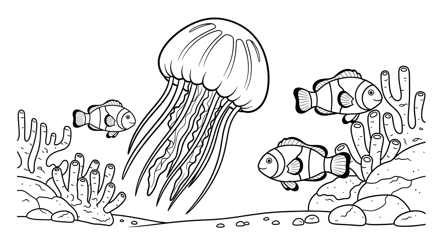 coloriage Méduse pour enfant à imprimer