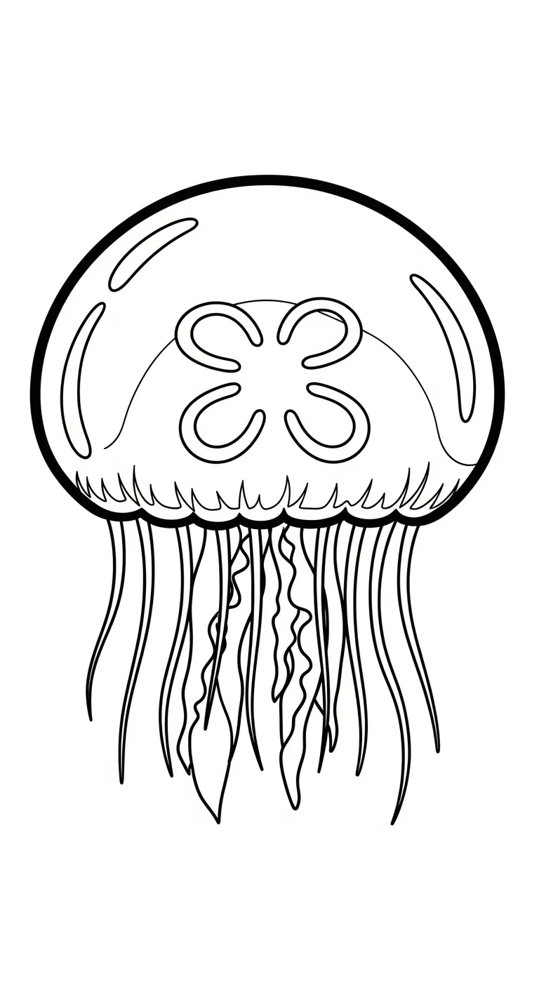 coloriage Méduse à imprimer pdf