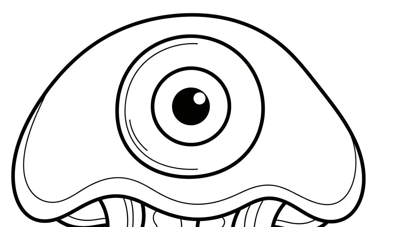 coloriage Méduse à imprimer pour enfant de 4 ans