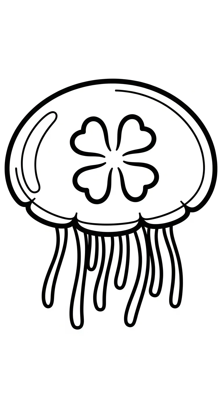 coloriage Méduse à imprimer pour enfant de 8 ans