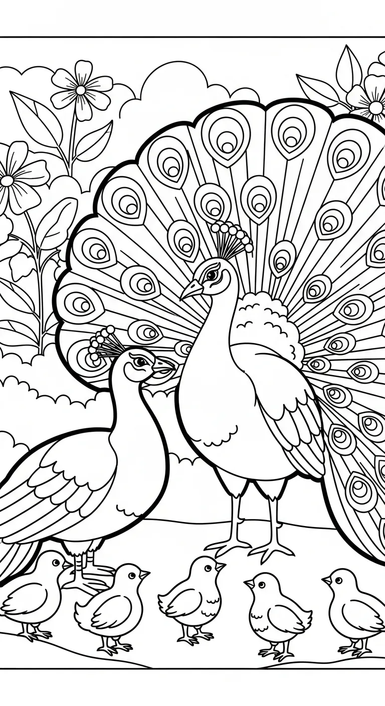 coloriage Paon à imprimer pdf gratuit 1