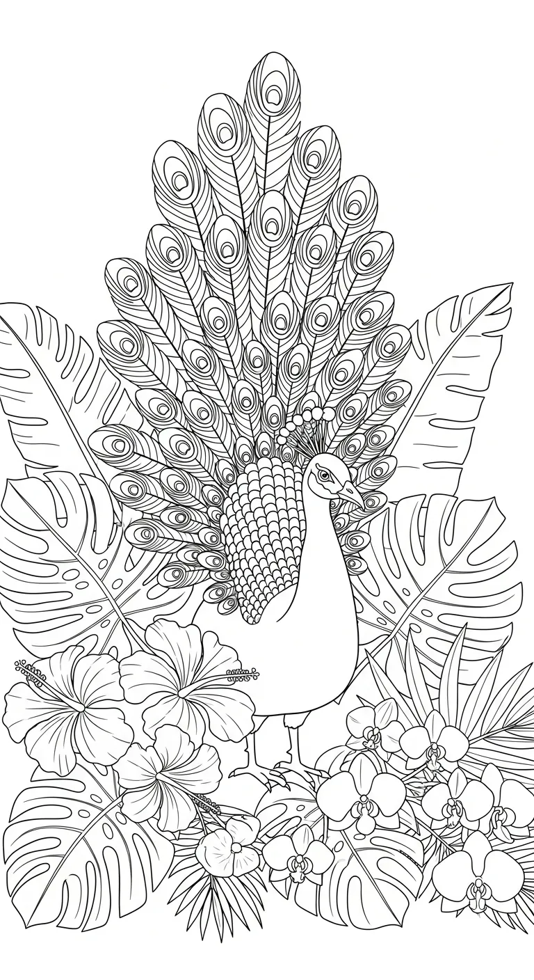 coloriage Paon à imprimer pdf gratuit